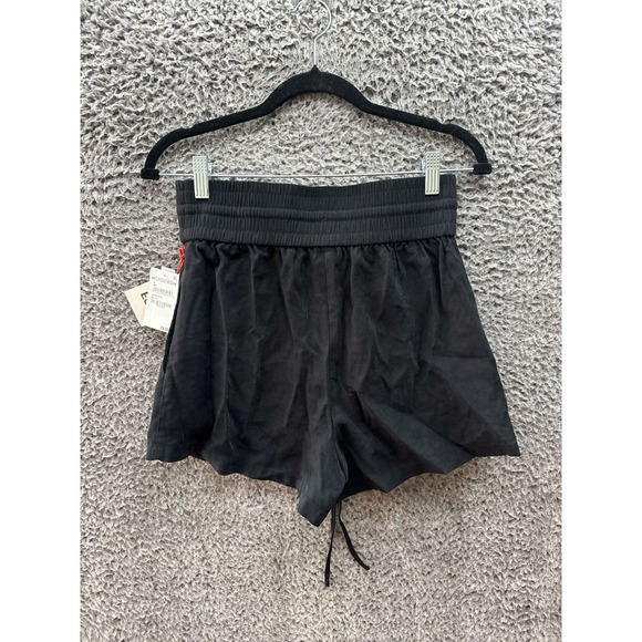 Nordstrom Pants - NWT Nordstrom Open‎ Edit Flowy Drawstring Satin Shorts Black Womens Size S